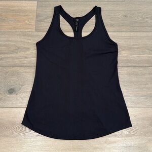 YOGALICIOUS Black Lace Back Racerback Soft Sleek Active Yoga Tank Top Size XL